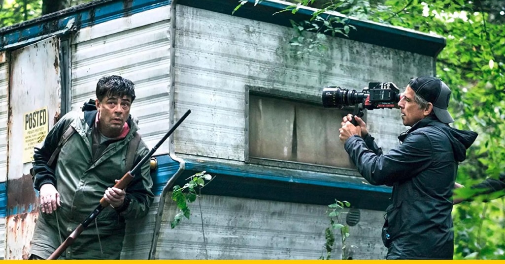 Ben Stiller en el set de grabación junto a Benicio del Toro